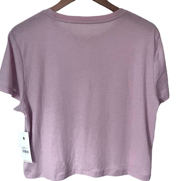 Spiritual Gangster Goddess Vibes Lavender Crop Tee Women’s Large NWT - Picture 2 of 8